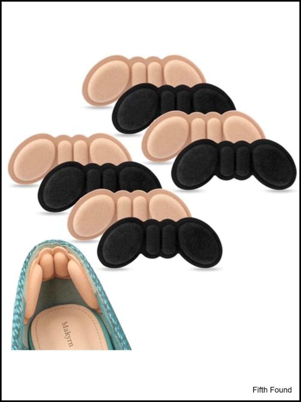Foam Heel Pads Shoe Inserts Too Big Grips Cushions Blister Protectors 4 Pairs
